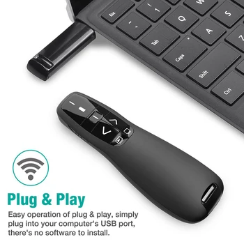 R400 2.4GHz USB Wireless Presenter for PowerPoint PPT Presentation Remote PPT Clicker with Red Laser Pointer
R400 2.4GHz USB Wireless Presenter for PowerPoint PPT Presentation Remote PPT Clicker with Red Laser Pointer