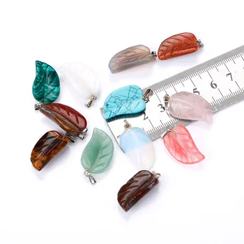 Natural Semi-precious Stone Leaf High Quality Colorful Pendant Box for Jewelry Finding Making DIY Necklace Accessories 12pcs/box
Natural Semi-precious Stone Leaf High Quality Colorful Pendant Box for Jewelry Finding Making DIY Necklace Accessories 12pcs/box