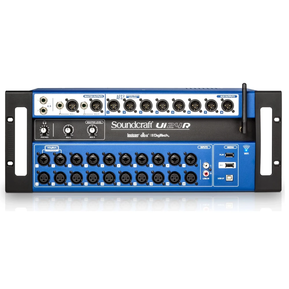 

Soundcraft Ui24R 24 Channels Rackmount Digital Audio Mixer with Remote Control and Multitrack USB Recording