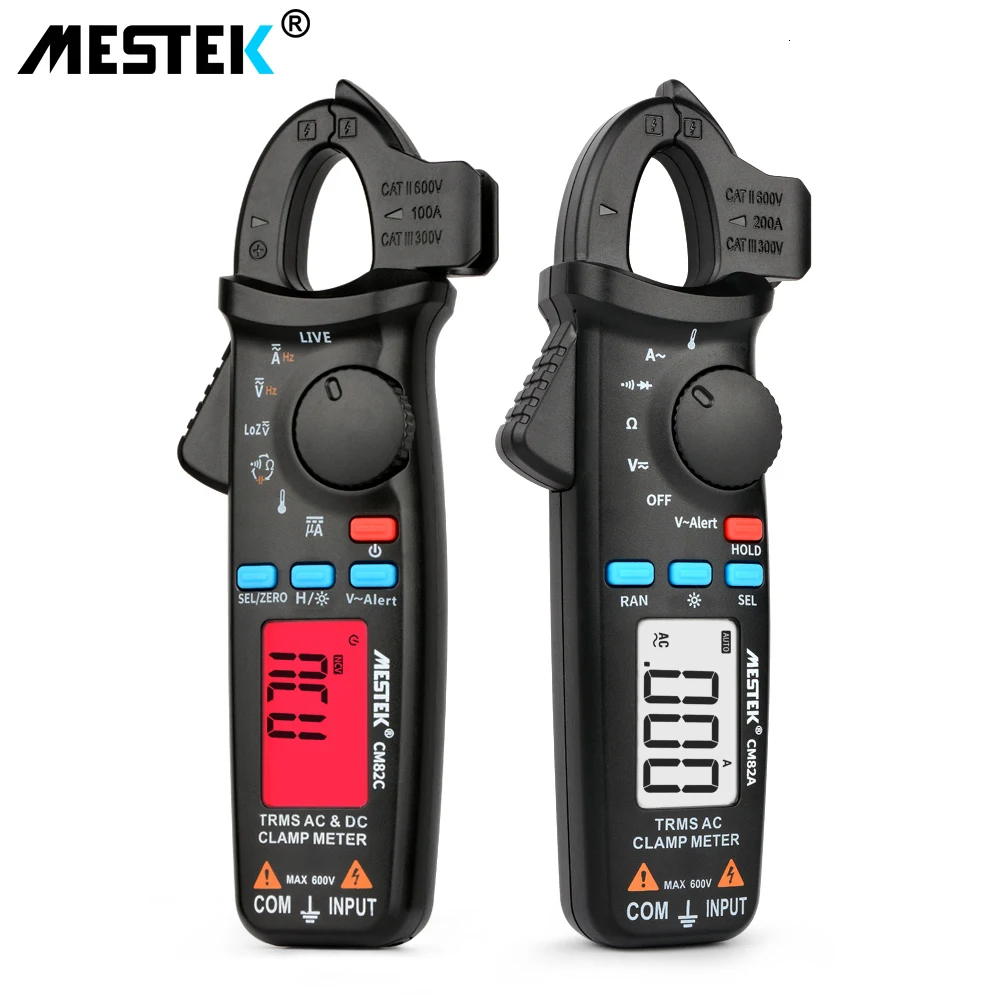 True RMS Digital Clamp Meter MESTEK CM82A/B/C DC AC Current Voltage Ampere NCV Ohm Tester Ammeter Multimeter Electrician Tool
True RMS Digital Clamp Meter MESTEK CM82A/B/C DC AC Current Voltage Ampere NCV Ohm Tester Ammeter Multimeter Electrician Tool