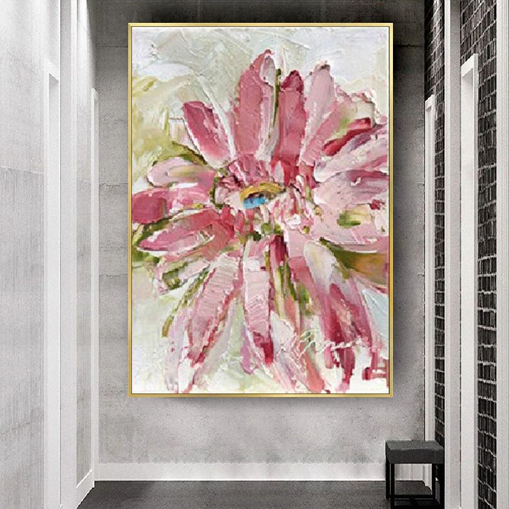 Abstract Flowers Oil Painting on Canvas Modern Minimalist pink lily Indoor decor wall Art Cuadros salon home decor wall artwork 
Abstract Flowers Oil Painting on Canvas Modern Minimalist pink lily Indoor decor wall Art Cuadros salon home decor wall artwork