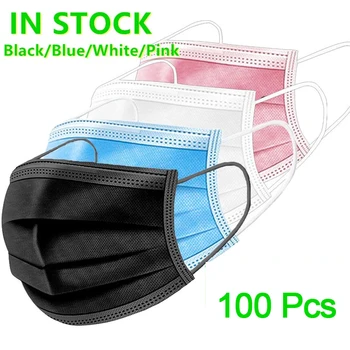 100 Pcs Disposable Mouth Face Mask 3 Layers Blue Black White Pink Meltblown Cloth Breathable Comfortable Waterproof Facemask
100 Pcs Disposable Mouth Face Mask 3 Layers Blue Black White Pink Meltblown Cloth Breathable Comfortable Waterproof Facemask