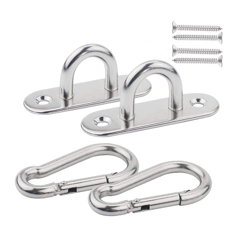 Hammock Hooks Heavy Duty Yoga Hanging Kit Stainless Steel Pad Eyes Ceiling Hanger Snap Hook Carabiners
Hammock Hooks Heavy Duty Yoga Hanging Kit Stainless Steel Pad Eyes Ceiling Hanger Snap Hook Carabiners