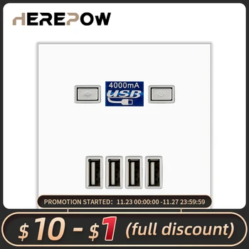 Herepow usb socket 4 Port USB Fast Charging Socket DC5V 4A Wall Outlet EU Standard usb outlet usb wall socket outlet with usb
Herepow usb socket 4 Port USB Fast Charging Socket DC5V 4A Wall Outlet EU Standard usb outlet usb wall socket outlet with usb