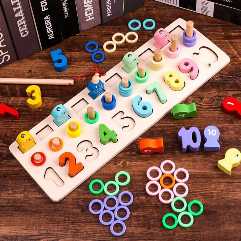 Funny Wooden Digital Computing Building Child Shape Matching Cognitive 3-in-1 Wooden Fishing Log Board Puzzle Toys
Funny Wooden Digital Computing Building Child Shape Matching Cognitive 3-in-1 Wooden Fishing Log Board Puzzle Toys