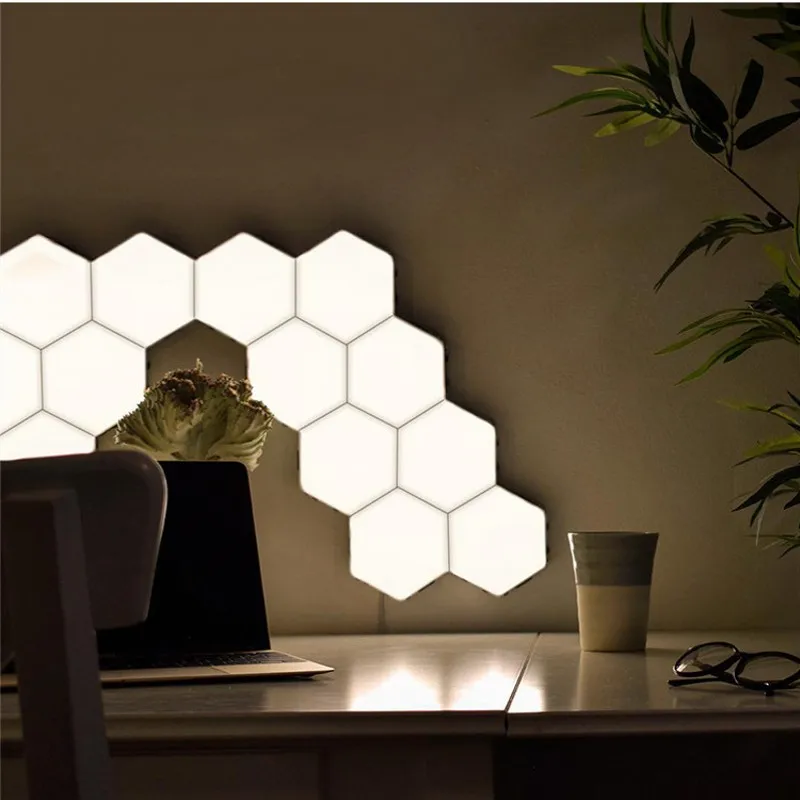 DIY Quantum Light Creative Geometry Assembly LED Hexagon Night Light Touch Induction Light Magnetic Hexagon Decorative Wall Lamp
DIY Quantum Light Creative Geometry Assembly LED Hexagon Night Light Touch Induction Light Magnetic Hexagon Decorative Wall Lamp