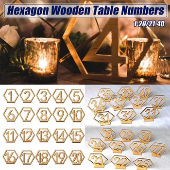 20pcs Hexagon 1-20/21-40 Wooden Table Numbers Stands Signs Holder Base for Wedding Birthday Party Anniversary Showcase Decoratio 
20pcs Hexagon 1-20/21-40 Wooden Table Numbers Stands Signs Holder Base for Wedding Birthday Party Anniversary Showcase Decoratio