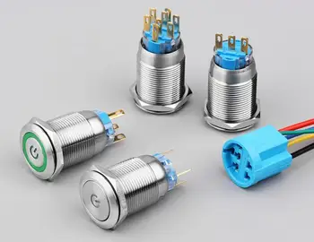 2pcs metal button switch 220V 3A switch 19mm Extended thread ring light power sign Self locking/reset button for car medical
2pcs metal button switch 220V 3A switch 19mm Extended thread ring light power sign Self locking/reset button for car medical