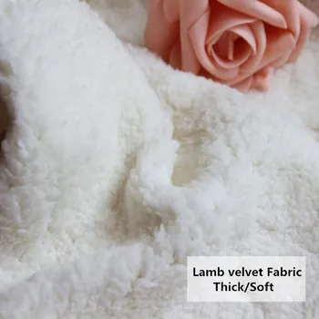 

100*160cm Cotton Lamb velvet Fabric Thicken winter warm Super Soft Lamb Fabric DIY Handmade dress Sewing doll Quilting cloth