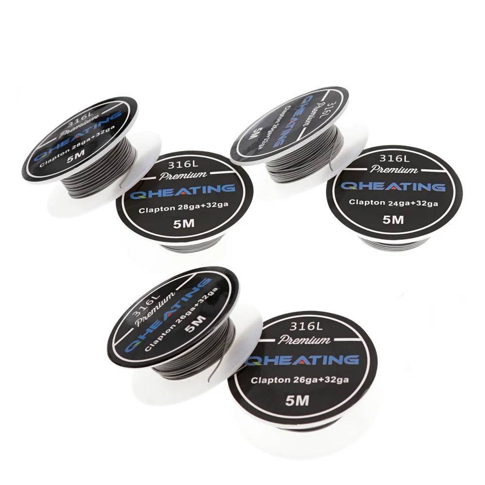 Qheating 5m/roll SS 316L Clapton Wire electronic cigarette for RDA RBA Rebuildable Atomizer Heating Wire Tool Vaporizer coils
Qheating 5m/roll SS 316L Clapton Wire electronic cigarette for RDA RBA Rebuildable Atomizer Heating Wire Tool Vaporizer coils