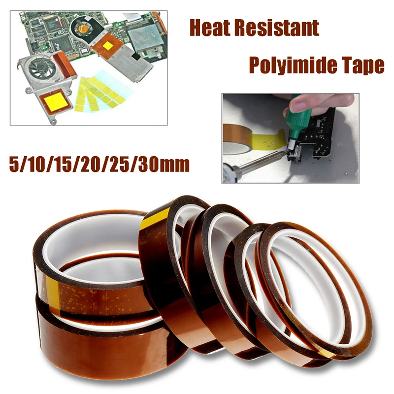 5-30mm Polyimide Tape Heat Resistant High Temperature Adhesive Insulation Kapton Film Heat Resistant Tape for 3D Printer
5-30mm Polyimide Tape Heat Resistant High Temperature Adhesive Insulation Kapton Film Heat Resistant Tape for 3D Printer