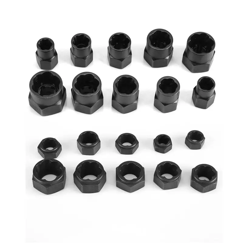 10Pcs/Set 2 Kinds Alloy Damaged Bolt Nut Screw Remover Extractor Removal Set Nut Removal Socket Household Kit Hand Tools Set
10Pcs/Set 2 Kinds Alloy Damaged Bolt Nut Screw Remover Extractor Removal Set Nut Removal Socket Household Kit Hand Tools Set