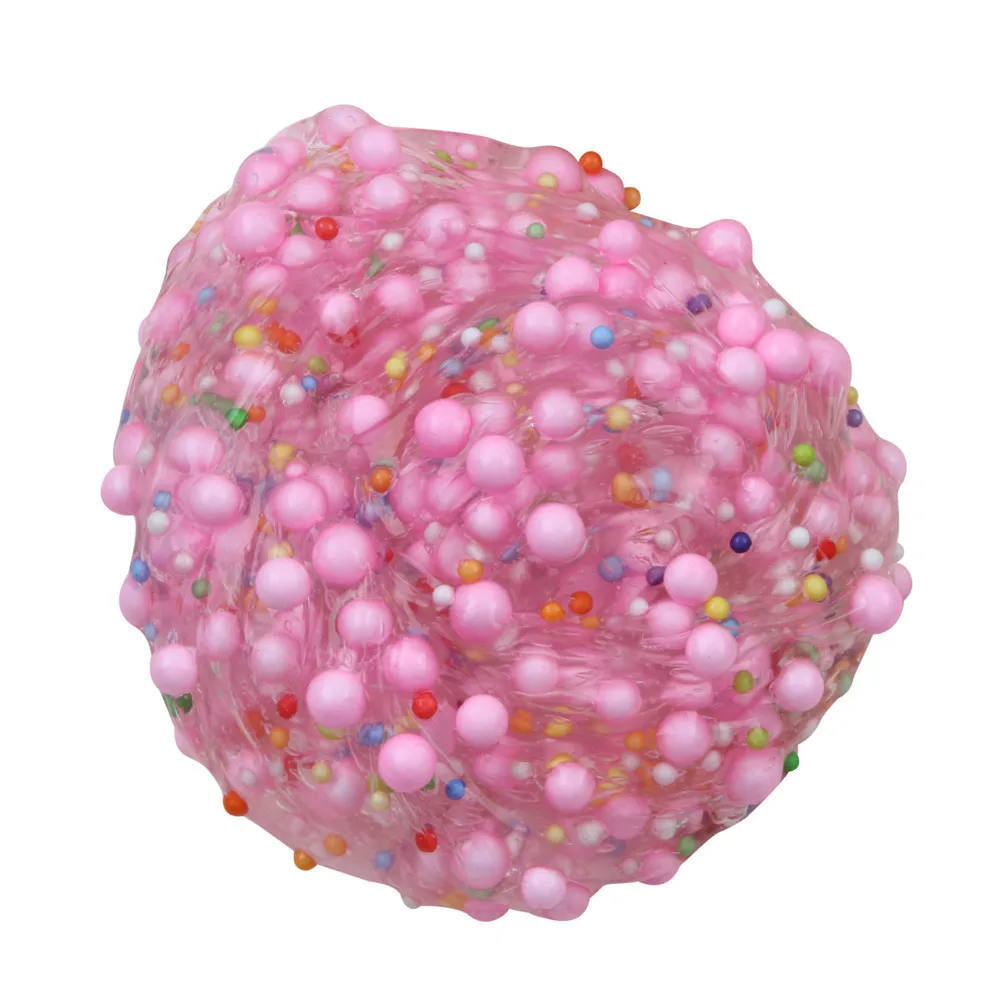 Beautiful Foam ball Cloud Slime Antistress Gadgets Stress Relief Kids Clay Toys Unzip Anti-stress Gift cute slime charms #B