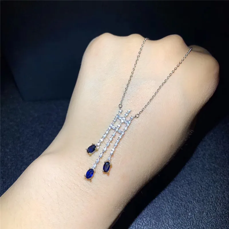 natural blue Sri Lanka Sapphire Necklace Natural gemstone Pendant Necklace 925 sliver Elegant lovely Smiling women gift Jewelry
natural blue Sri Lanka Sapphire Necklace Natural gemstone Pendant Necklace 925 sliver Elegant lovely Smiling women gift Jewelry
