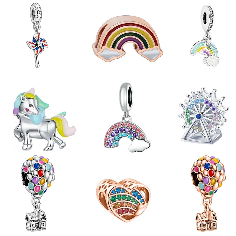 New American Windmill Colorful Rainbow Bicycle Unicorn Feather Pendant Beads Fit Original Pandora Charms Bracelets Women Jewelry
New American Windmill Colorful Rainbow Bicycle Unicorn Feather Pendant Beads Fit Original Pandora Charms Bracelets Women Jewelry