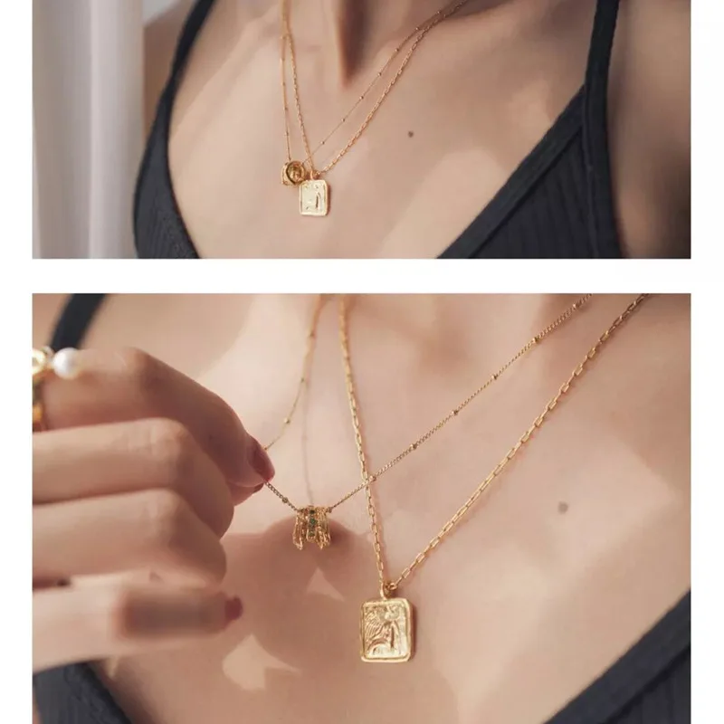 Europe And America Fashion Square Coin Necklace Women's Korean-style Simple Retro Figure Fashion Choker Pendant Online Celebrity
Europe And America Fashion Square Coin Necklace Women's Korean-style Simple Retro Figure Fashion Choker Pendant Online Celebrity