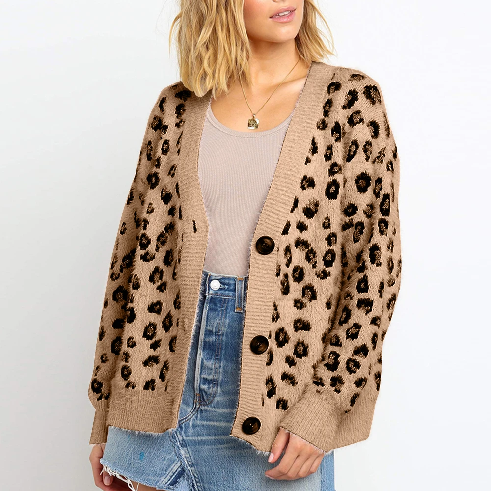Leopard Cardigan Women Sweater Winter Clothes Button Animal Printed Casual Loose Jumper Knitwear Autumn Cardigan 2019 
Leopard Cardigan Women Sweater Winter Clothes Button Animal Printed Casual Loose Jumper Knitwear Autumn Cardigan 2019