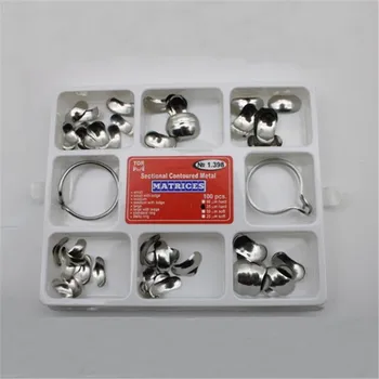 100pcs Dentist Tool No. 1.398 Dental Matrix Sectional Contoured Metal Matrices+2 Rings Full Kit For Teeth Replacement
100pcs Dentist Tool No. 1.398 Dental Matrix Sectional Contoured Metal Matrices+2 Rings Full Kit For Teeth Replacement