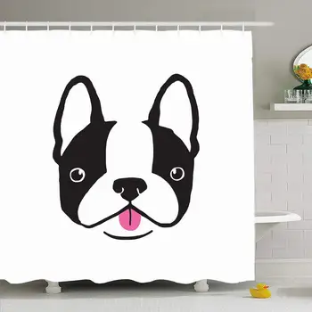 Shower Curtain Set with Hooks 66x72 Boston Pug Terrier Face Quirky Cutout Hand Isolated Drawn Fashion On Animals Wildlife Nature
Shower Curtain Set with Hooks 66x72 Boston Pug Terrier Face Quirky Cutout Hand Isolated Drawn Fashion On Animals Wildlife Nature