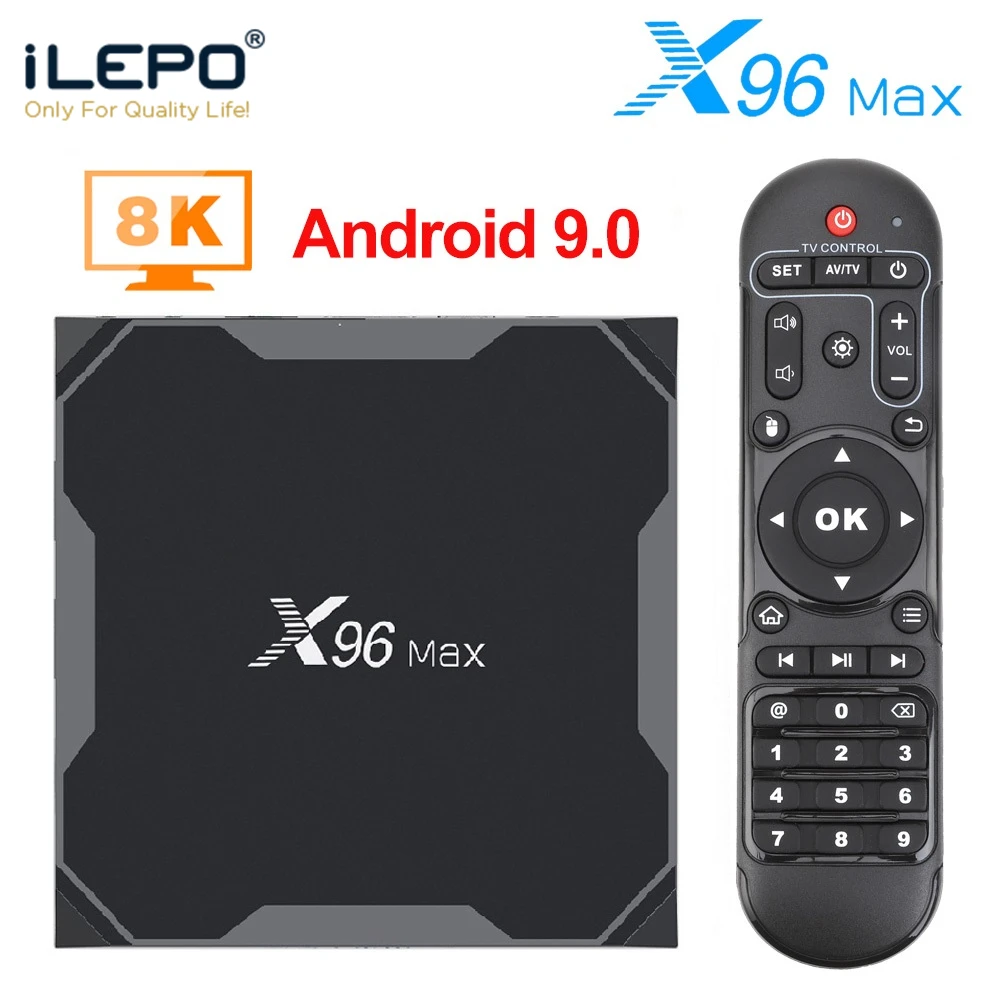 Android 9.0 TV BOX X96 MAX Plus Amlogic S905X3 Quad Core 8K Smart Media Player 4GB RAM 64GB ROM X96Max Set top Box smart tv box
Android 9.0 TV BOX X96 MAX Plus Amlogic S905X3 Quad Core 8K Smart Media Player 4GB RAM 64GB ROM X96Max Set top Box smart tv box