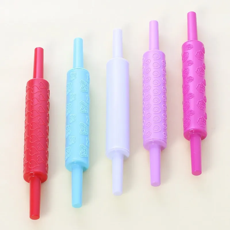 Pastic Non-Stick Fondant Rolling Pin Tool Portable Embossed Rolling Pin Heart Pattern Fondant Pastry Cake Decorating Tool-
Pastic Non-Stick Fondant Rolling Pin Tool Portable Embossed Rolling Pin Heart Pattern Fondant Pastry Cake Decorating Tool-