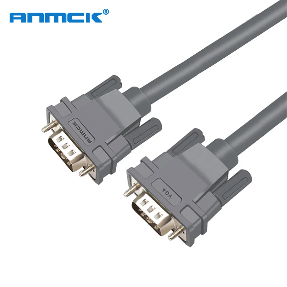 

Anmck VGA Cable Male to Male 1080P Full HD 3+6 15Pin OD 8.0mm Pure Copper Core 10m 15m 20m for computer projector monitor screen