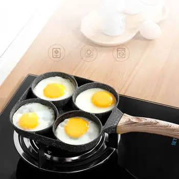 4 Hole Omelet Pan For Burger Eggs Ham Pancake Maker Wooden Handle Frying Pot Non-stick Cooking Breakfast Drop Ship 425C
4 Hole Omelet Pan For Burger Eggs Ham Pancake Maker Wooden Handle Frying Pot Non-stick Cooking Breakfast Drop Ship 425C