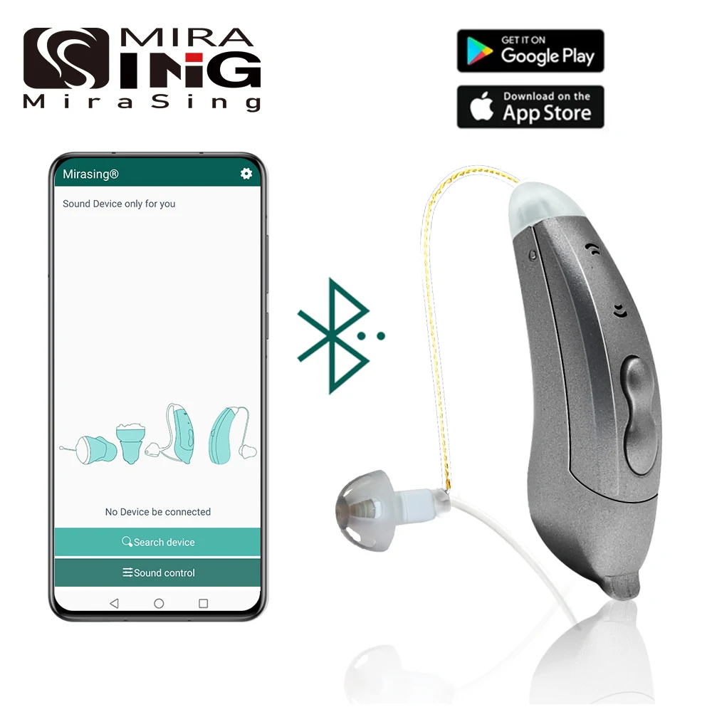 Hearing Aids With Bluetooth 10-Channels Mild to Moderate Loss Audifonos Invisible Adjustable Tone Sound Amplifier Drop Shipping | Красота и