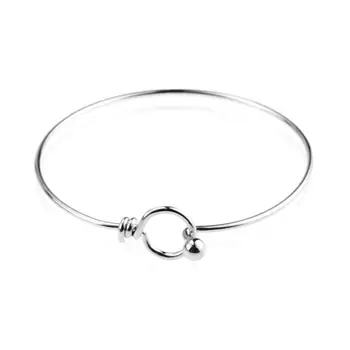 

New 100% Stainless Steel DIY Charm Bangle 65mm DIY Jewelry Finding Expandable Adjustable Wire Bangles Bracelet Wholesale