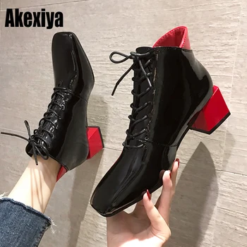 INS Luxury Brand Women Ankle Boots 2020 Winter Beige Block High Heels Square Toe Boots High Quality Lace Up Boots p010
INS Luxury Brand Women Ankle Boots 2020 Winter Beige Block High Heels Square Toe Boots High Quality Lace Up Boots p010