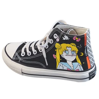 Sailor Moon Cosplay Shoes Fashion Printing Male and female students Canvas shoes Lovers' shoes joker 
Sailor Moon Cosplay Shoes Fashion Printing Male and female students Canvas shoes Lovers' shoes joker