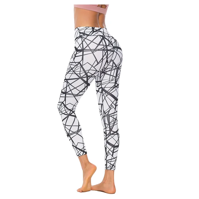 

Spider Web Digital Printing Leggings Hip Sports Elastic Pants Women Fitness High Waist Leggings Workout Leggings Legging O4