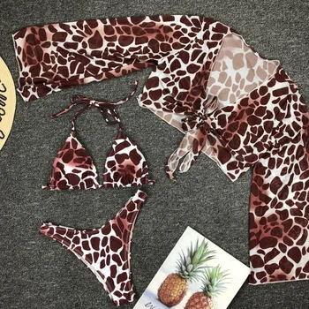 AIUJXK Summer 3 Pieces Set Swimsuit Women 2020 Sexy Halter Swimwear Leopard Print Crop Top Bra And Panty Sexy Lingerie Biquini
AIUJXK Summer 3 Pieces Set Swimsuit Women 2020 Sexy Halter Swimwear Leopard Print Crop Top Bra And Panty Sexy Lingerie Biquini