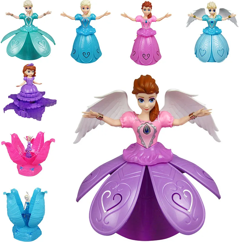 NEW Princess Doll Toys Elsa Anna Doll with Wings Action Figure Rotating Dance Projection Light Music Model Dolls for Girls Gifts
NEW Princess Doll Toys Elsa Anna Doll with Wings Action Figure Rotating Dance Projection Light Music Model Dolls for Girls Gifts