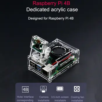 3.5 Inch Clear Acrylic Case For Raspberry Pi 4 Model B Enclosure Box With Cooling Fan/camera Rack/screwdriver Set For Raspberry
3.5 Inch Clear Acrylic Case For Raspberry Pi 4 Model B Enclosure Box With Cooling Fan/camera Rack/screwdriver Set For Raspberry