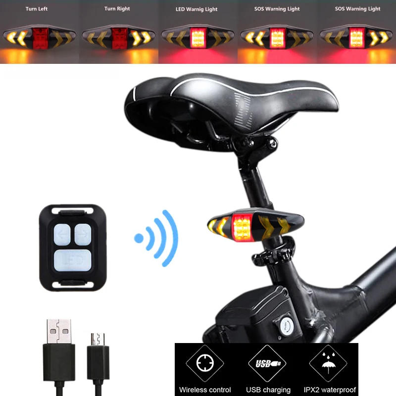 Bicycle Light Waterproof USB Rechargeable Tail Light Smart Remote Control Bicycle Turn Signal Light Wireless LED Tail Light
Bicycle Light Waterproof USB Rechargeable Tail Light Smart Remote Control Bicycle Turn Signal Light Wireless LED Tail Light