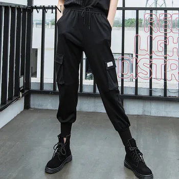 China High Elastic Waist Black Pocket Split Long Harem Trousers New Loose Fit Pants Women Fashion Tide Spring Autumn 2020 JS432 
China High Elastic Waist Black Pocket Split Long Harem Trousers New Loose Fit Pants Women Fashion Tide Spring Autumn 2020 JS432