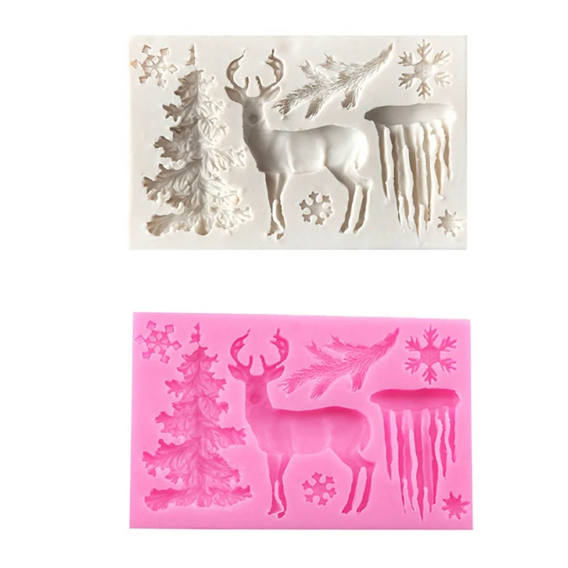 Christmas Tree Elk Snowflake Shape Silicone Mold for Handmade Cake Decorate Chocolate Fondant Candle Mould Baking Tools Party
Christmas Tree Elk Snowflake Shape Silicone Mold for Handmade Cake Decorate Chocolate Fondant Candle Mould Baking Tools Party