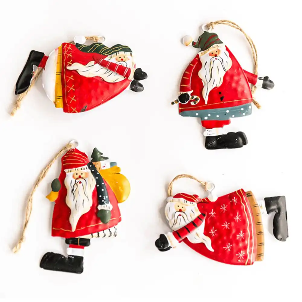 santa claus snowman angel christmas tree ornaments hanging