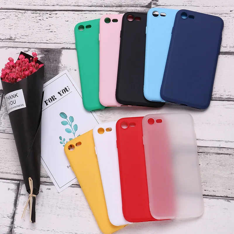 

moskado Plain soft Cover For iPhone 11 X XR XS Max 6 6S 7 8 Candy Color Back Case For iPhone 7Plus Soft TPU Fitted Cases Cover