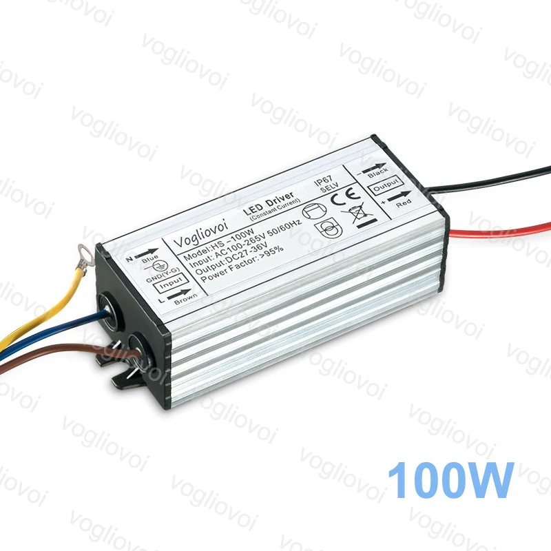 Vogliovoi LED Transformer 100W Low Current For Floodlight HighBay AC110V AC220V Aluminum IP67 LED Transformer Adapter
Vogliovoi LED Transformer 100W Low Current For Floodlight HighBay AC110V AC220V Aluminum IP67 LED Transformer Adapter