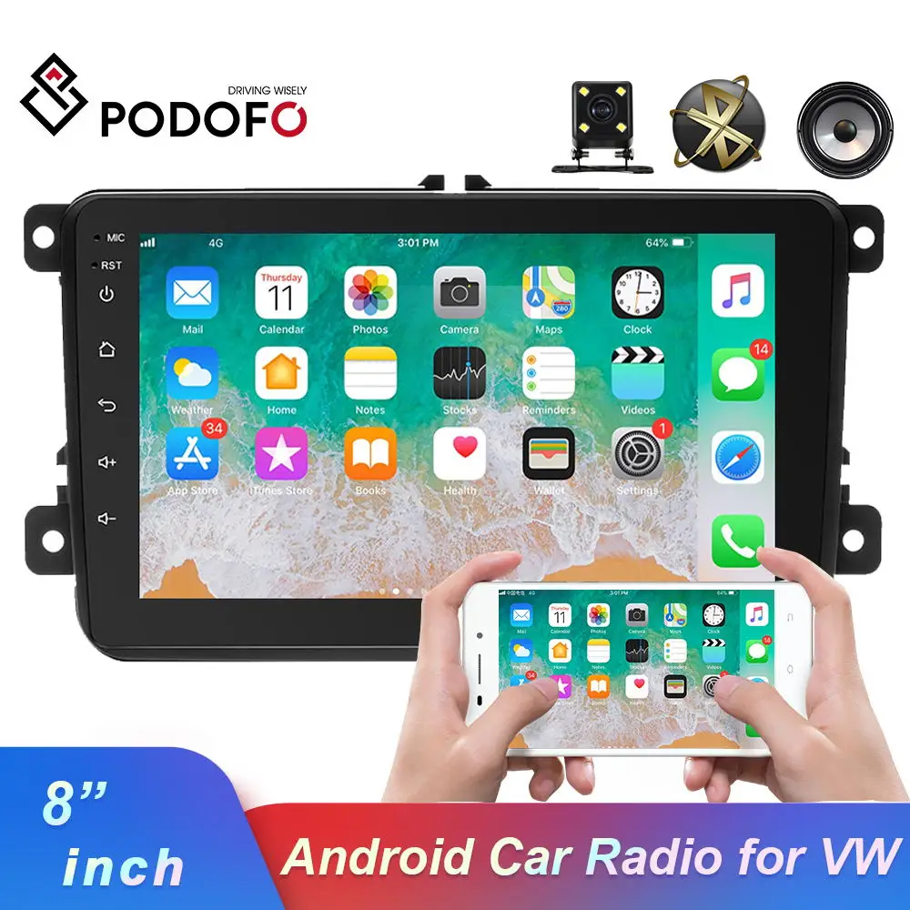 Podofo 8'' Android 8.1 Car radio MP5 Multimedia Video Player GPS WIFI Auto Stereo 2 DIN Bluetooth Autoradio For VW/Skoda/Seat
Podofo 8'' Android 8.1 Car radio MP5 Multimedia Video Player GPS WIFI Auto Stereo 2 DIN Bluetooth Autoradio For VW/Skoda/Seat