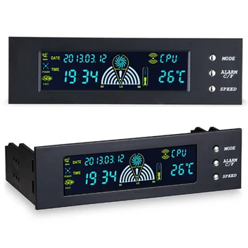 New Controller PC Desktop 5.25' Computer Fan Front Panel CPU Temperature Sensor LCD Digital Display Fan Speed Controller
New Controller PC Desktop 5.25' Computer Fan Front Panel CPU Temperature Sensor LCD Digital Display Fan Speed Controller