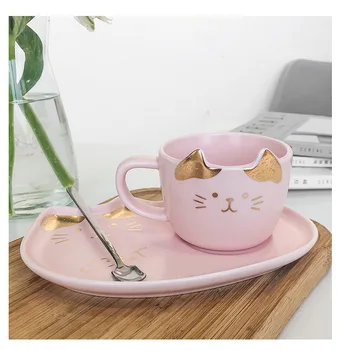 Cat Cute Luxury Cup Nordic Pink High Quality Creative Ceramic Cup with Spoon Koffiebeker Cartoon Home Coffee Tea Cup MM60BYD
Cat Cute Luxury Cup Nordic Pink High Quality Creative Ceramic Cup with Spoon Koffiebeker Cartoon Home Coffee Tea Cup MM60BYD
