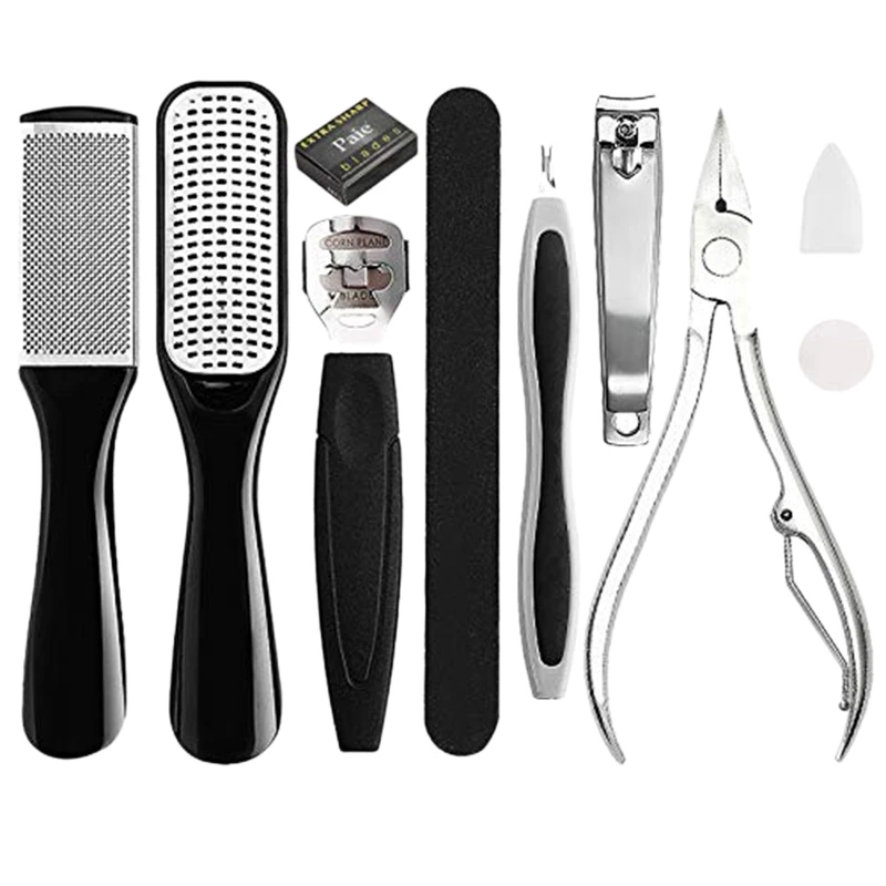 Pedicure Kit Foot File Rasp Removing Hard Cracked Dead Skin Cells Professional Callus Remover Foot Corn Remover With Nail File F