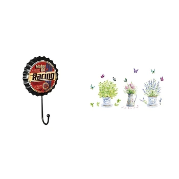1 Pcs New Retro Creative Beer Cover Hook Personality Hook & 1 Pcs Flower Potted Butterfly Wall Sticker Window Glass
1 Pcs New Retro Creative Beer Cover Hook Personality Hook & 1 Pcs Flower Potted Butterfly Wall Sticker Window Glass