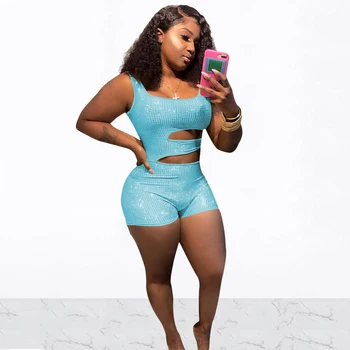 Women Sexy Solid Hollow Out Jumpsuits Rhinestone Decoration Bodycon Rompers Female Sleeveless Square Collar Playsuits
Women Sexy Solid Hollow Out Jumpsuits Rhinestone Decoration Bodycon Rompers Female Sleeveless Square Collar Playsuits