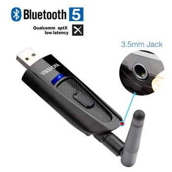 USB Bluetooth 5.0 Transmitter TV PC Driver-Free Aptx Low Latency 20m/65.6ft Long Rang Wireless Audio Adapter Dongle Transmitter
USB Bluetooth 5.0 Transmitter TV PC Driver-Free Aptx Low Latency 20m/65.6ft Long Rang Wireless Audio Adapter Dongle Transmitter