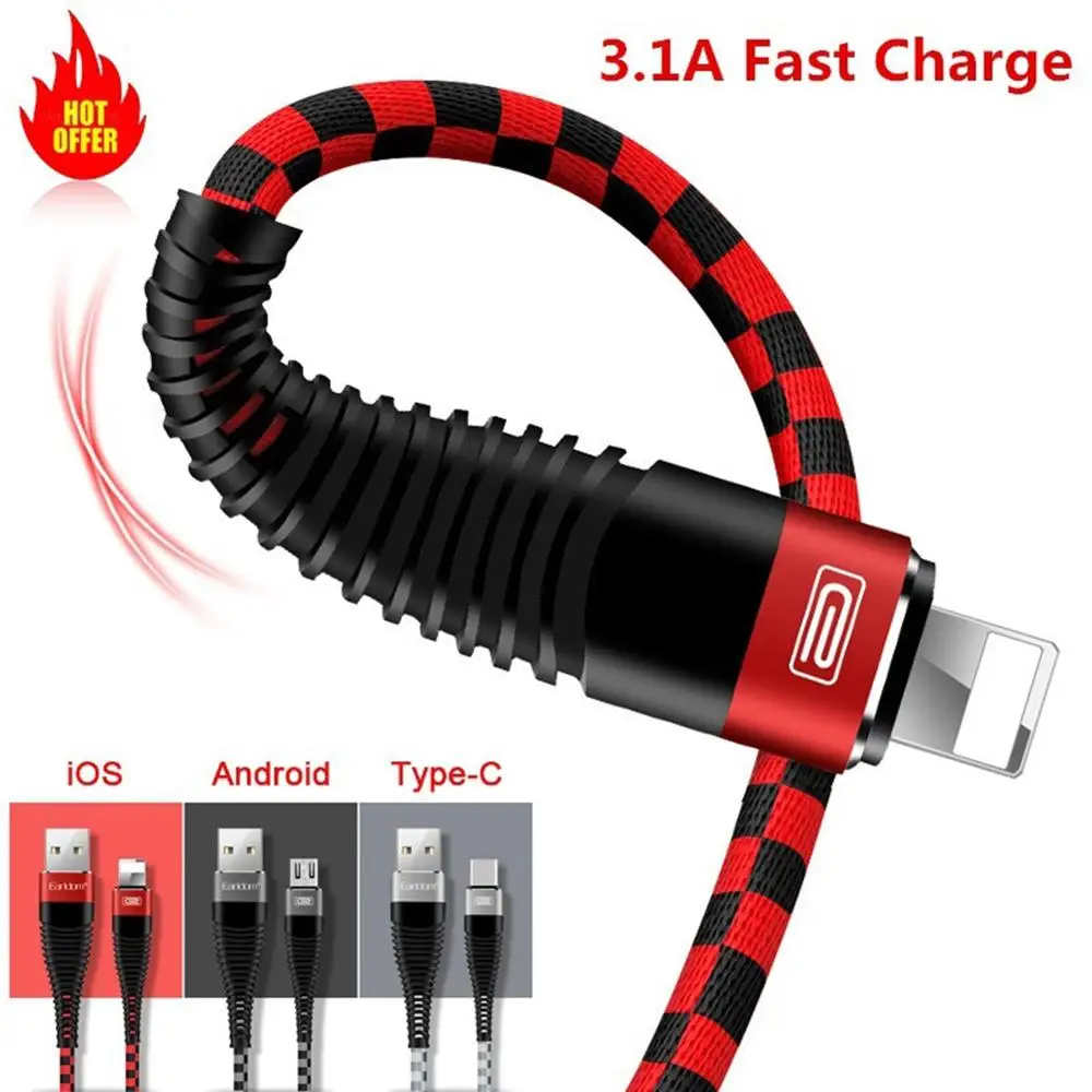1 Meter Micro USB Cable Fast Charging for Iphone Android Type_c Charger Data Micro USB Cable Mobile Phone Cable USB Cord
1 Meter Micro USB Cable Fast Charging for Iphone Android Type_c Charger Data Micro USB Cable Mobile Phone Cable USB Cord
