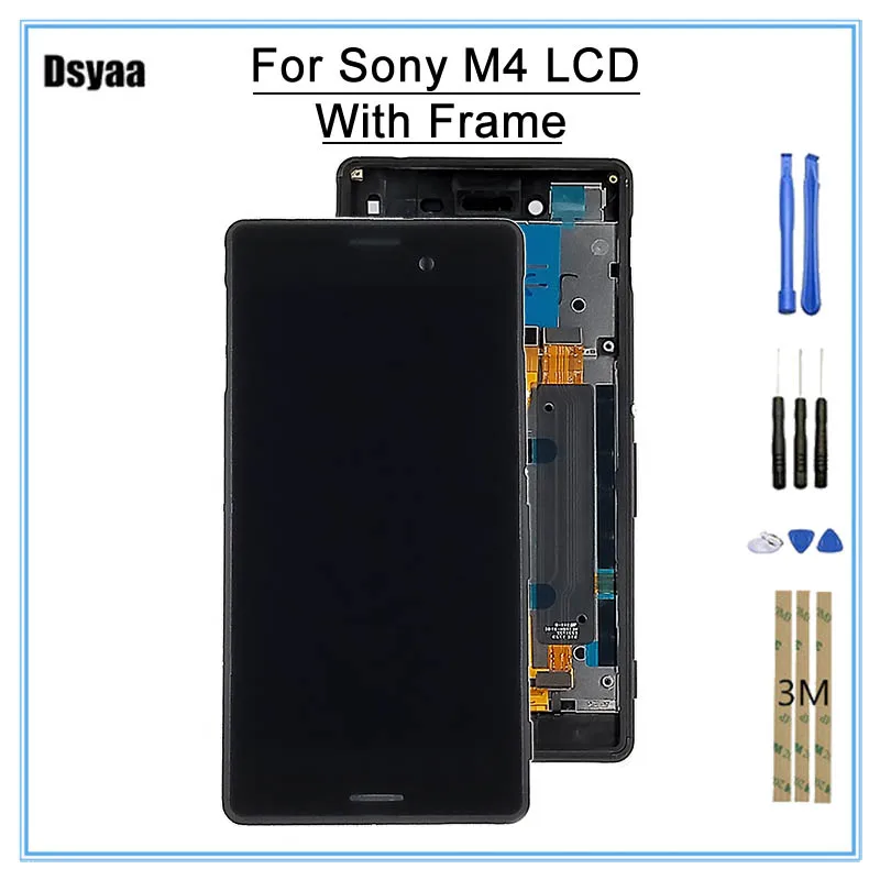5.0 Inch Single Dual SIM LCD for SONY Xperia M4 Aqua Display Touch Screen with Frame E2303 E2333 | Мобильные телефоны и